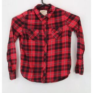 Arizona Jeans Shirt Medium Womens Button‎ Up LS Collared Multicolor Plaid